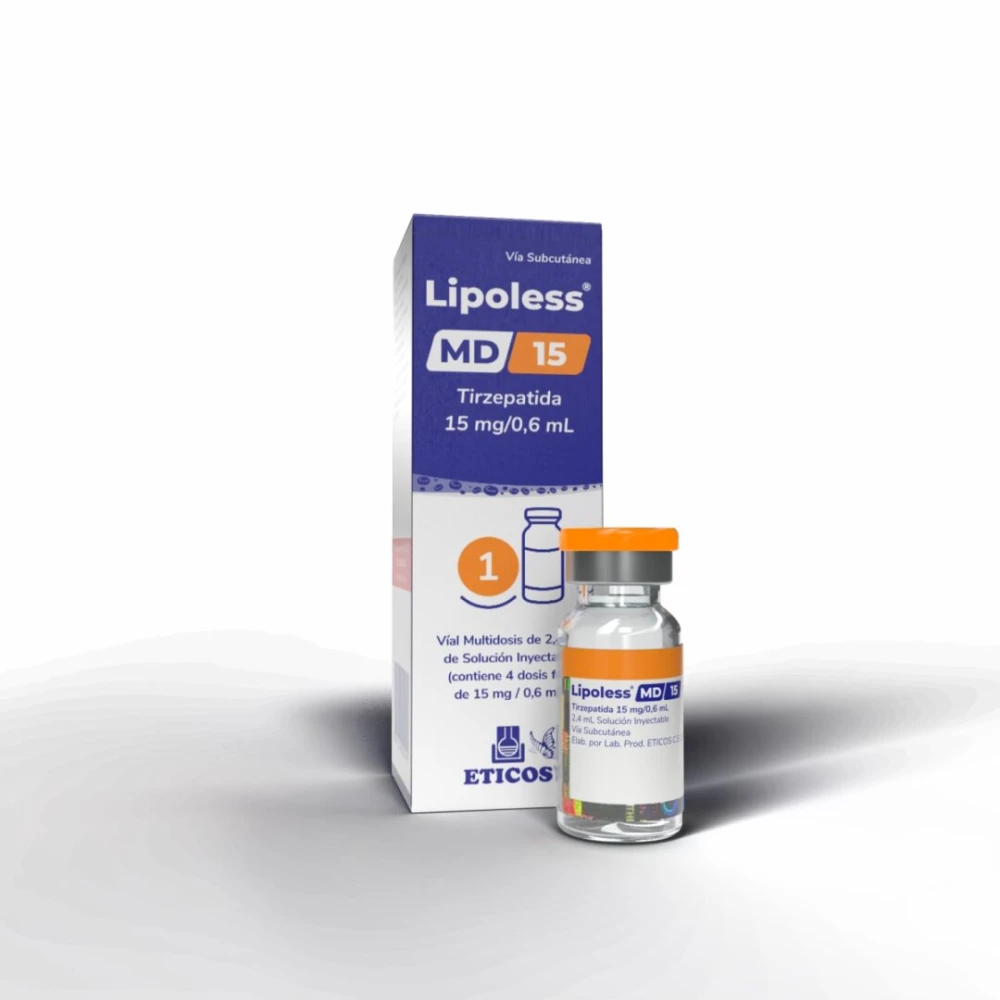 LIPOLESS 15MG/0.6ml TIRZEPATIDE ETICOS   1 AMPOLA de 2.4ml