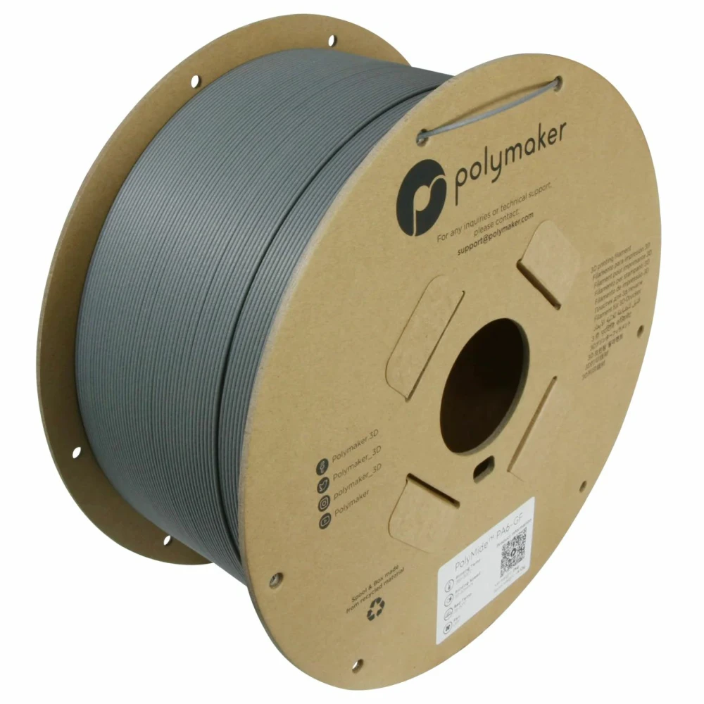 Filamento Cable Plastico POLYMAKER POLYMIDE PA6-GF (2KG/1.75MM) GREY